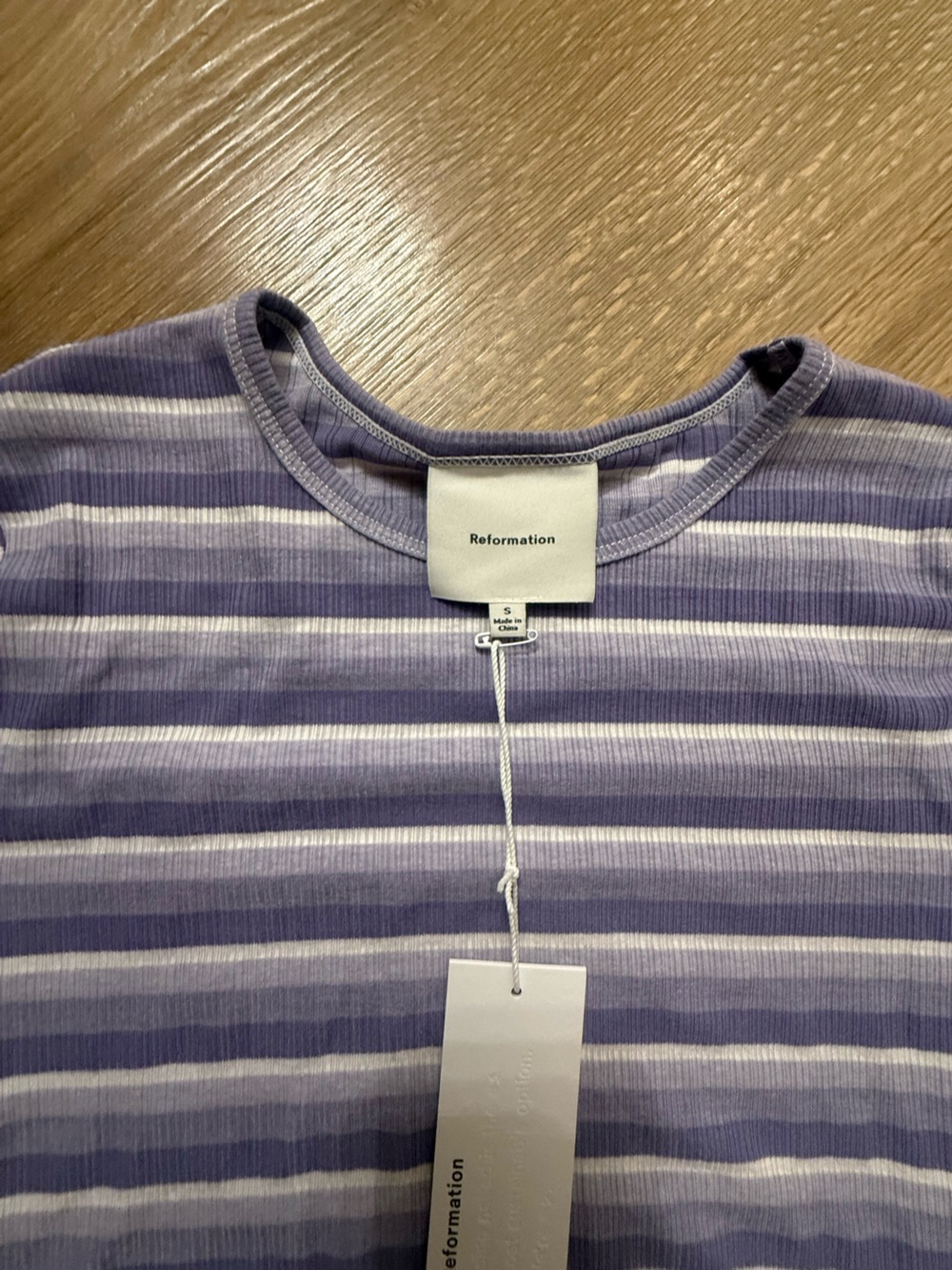 Reformation Muse Striped Ribbed Tee - Picture 8 of 9